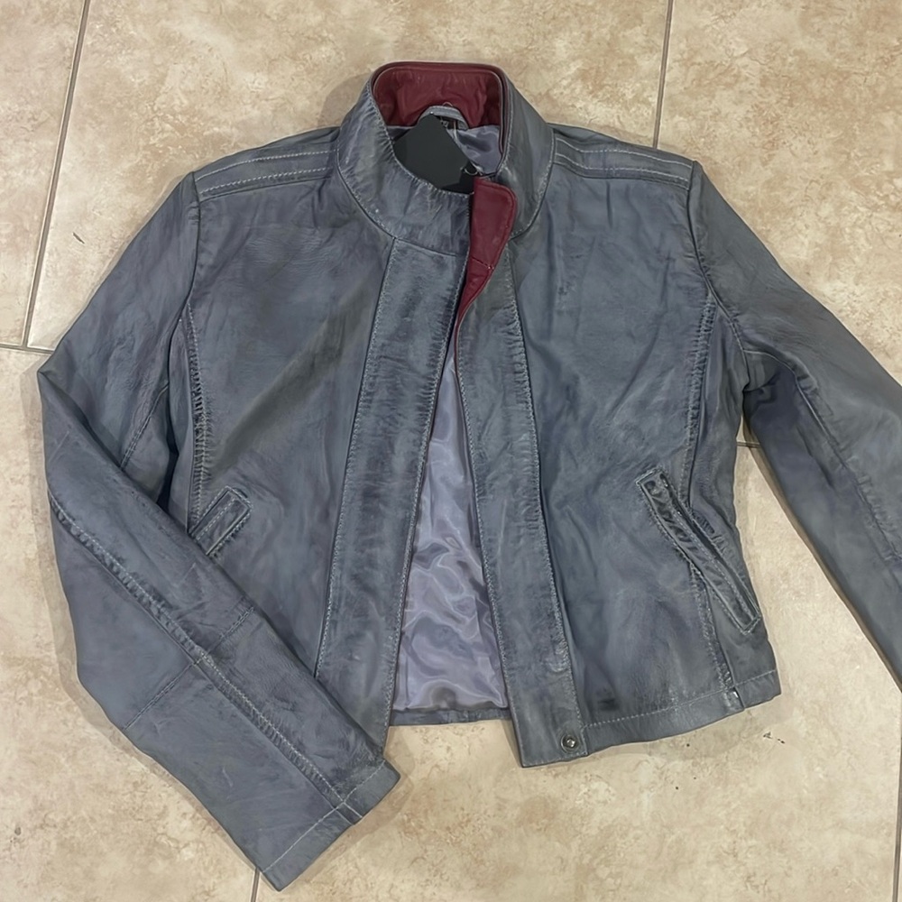Sleek Lather (blue/grey) jacket!!